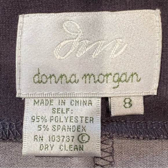 DONNA MORGAN SZ 8 Pretty Violets-Purple-Brown Boat Neck Tunic 1 Layer Dress - Picture 5 of 5